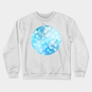 Turquoise Snowstorm - Abstract Watercolor Dots Crewneck Sweatshirt